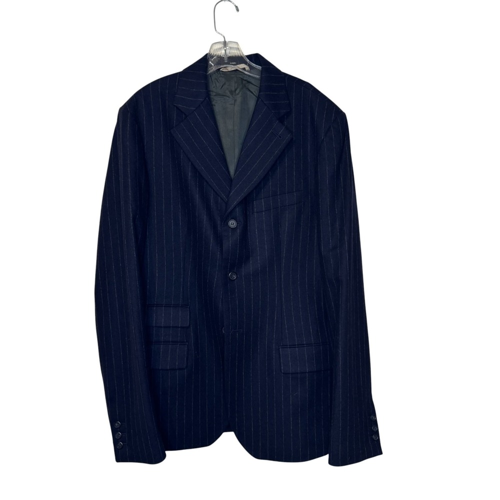 Abercrombie & Fitch Mens Blazer 100%Wool Pinstriped Single Vent Sport Coat Large